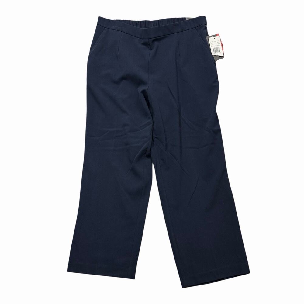 Briggs New York Womens Navy Dress Pants 16WP Pull-On Elastic Waist Tummy Control